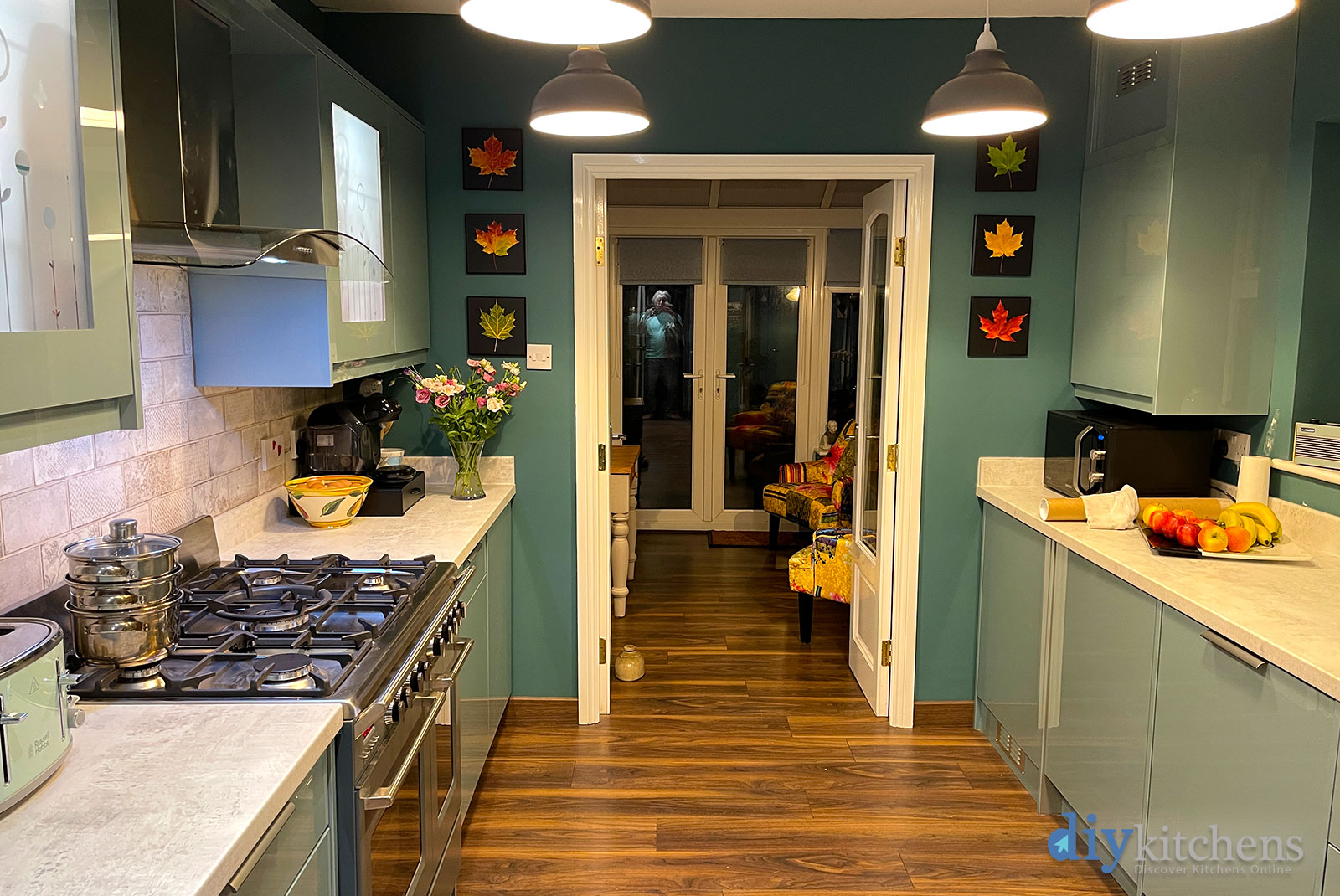 Modern Blue Gloss Real Kitchens