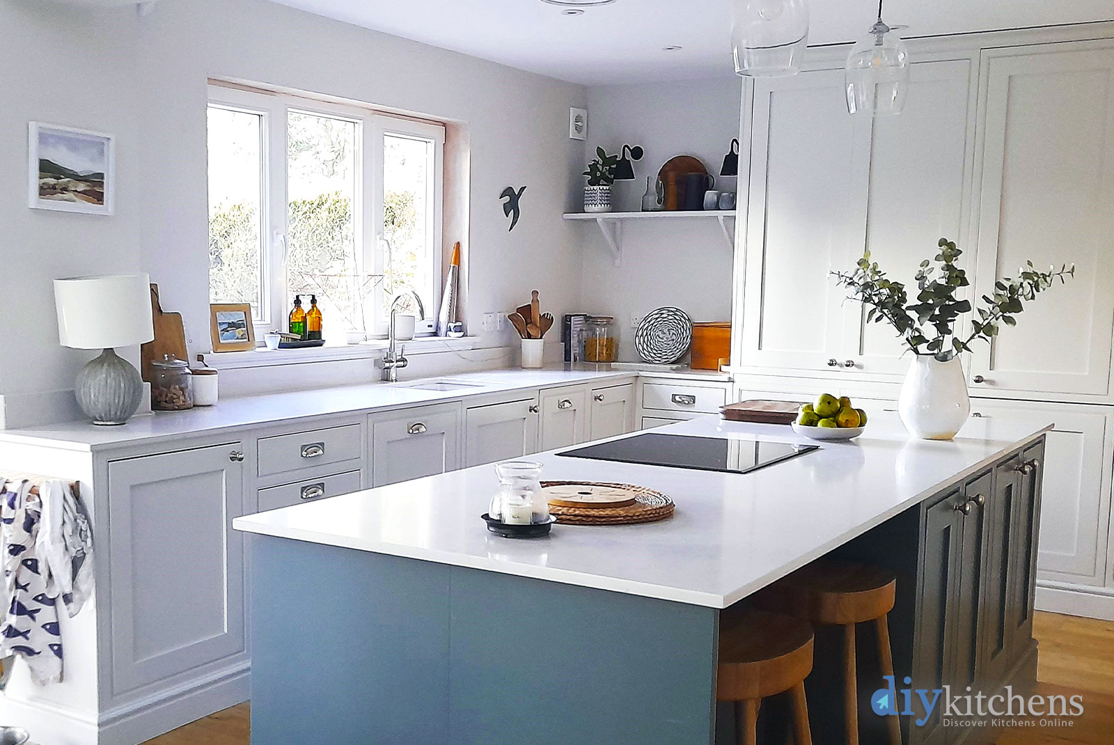 Katie's Contemporary Blue Shaker Kitchen - Smile Kitchens