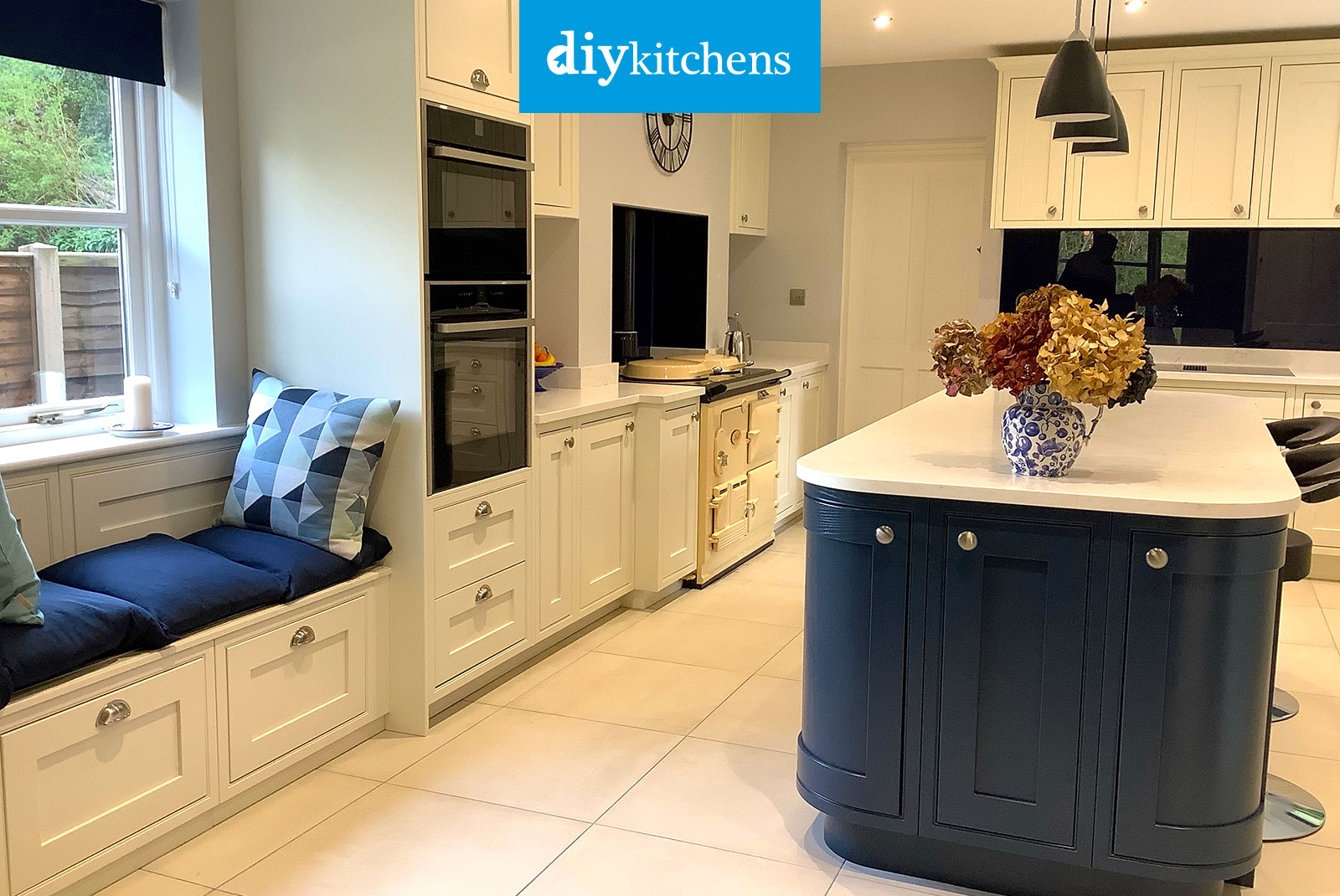 Katie's Contemporary Blue Shaker Kitchen - Smile Kitchens