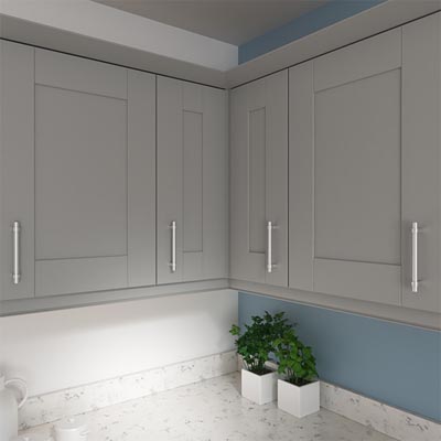 Narrow kitchen shop wall units