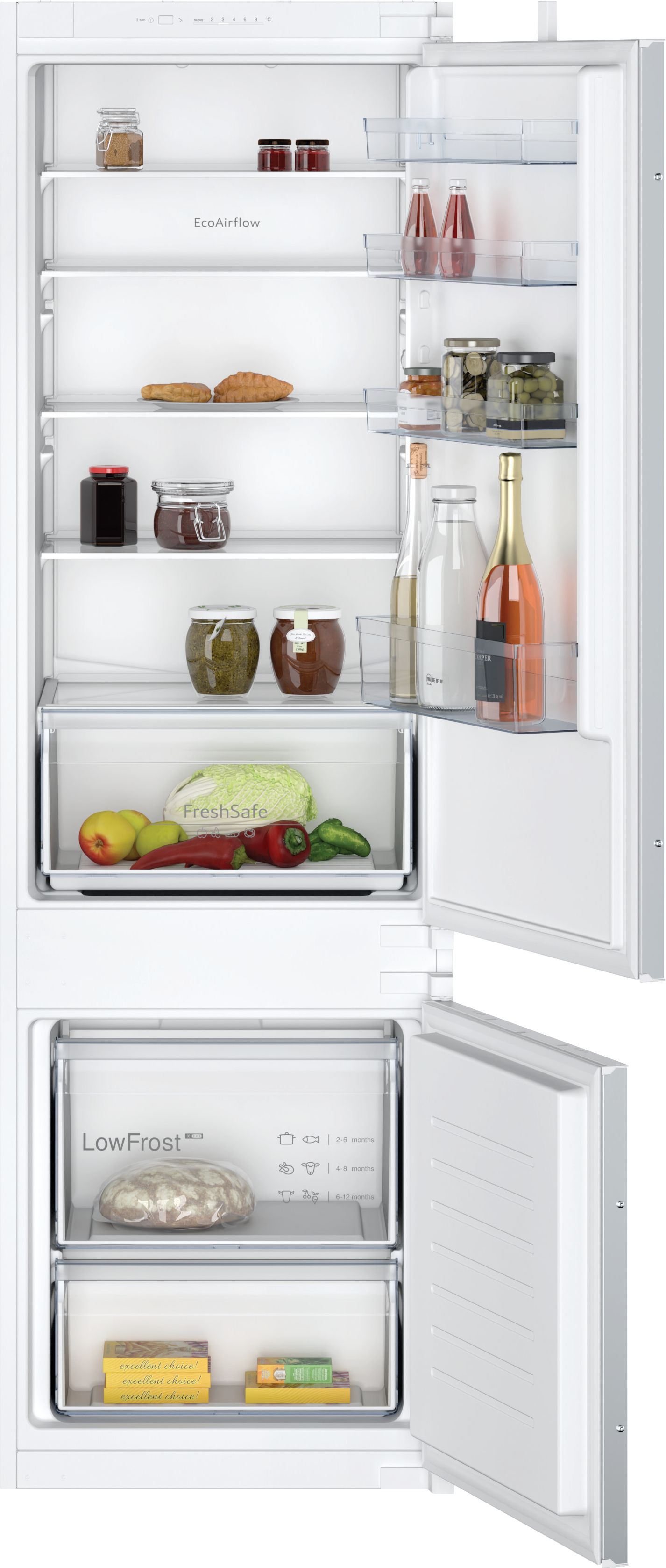 NEFF N30 Built in Bottom Freezer - LowFrost 70/30 Split