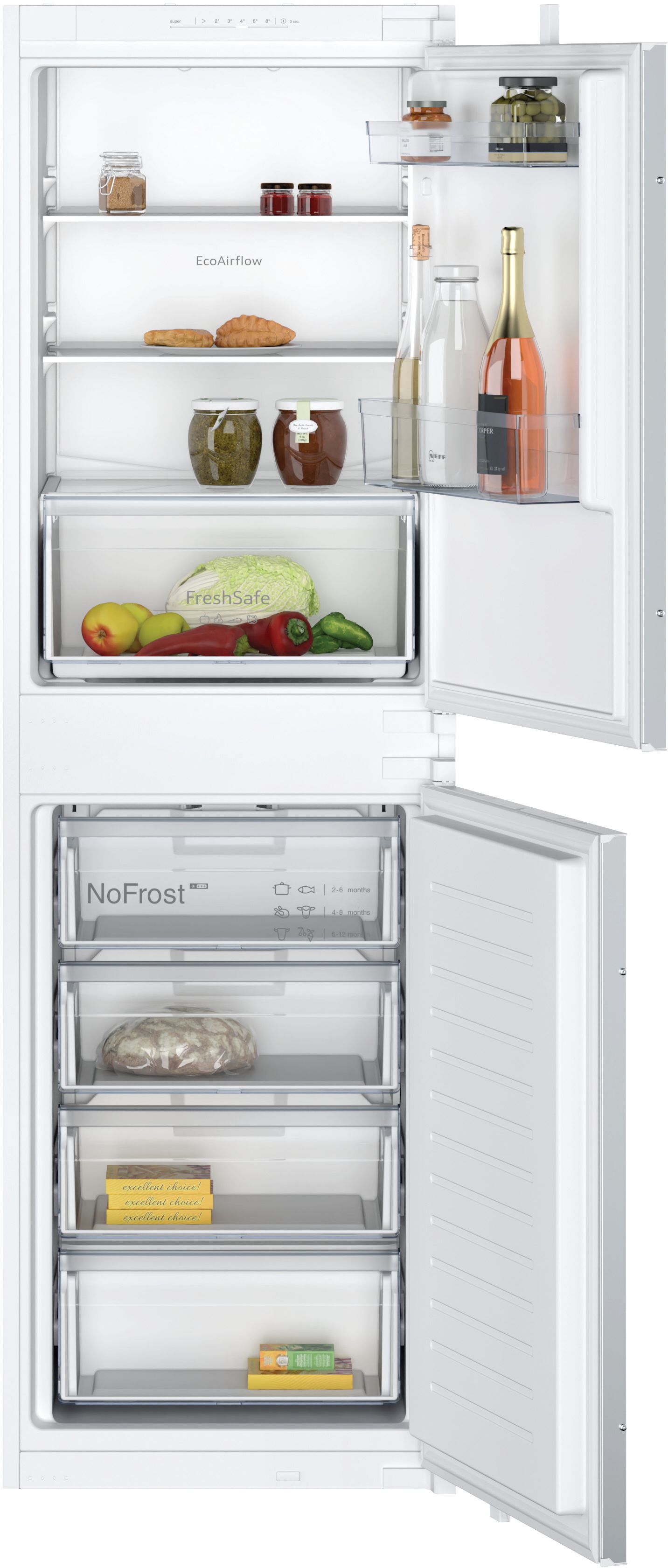 NEFF N30 Built in Bottom Freezer - NoFrost 50/50 Split