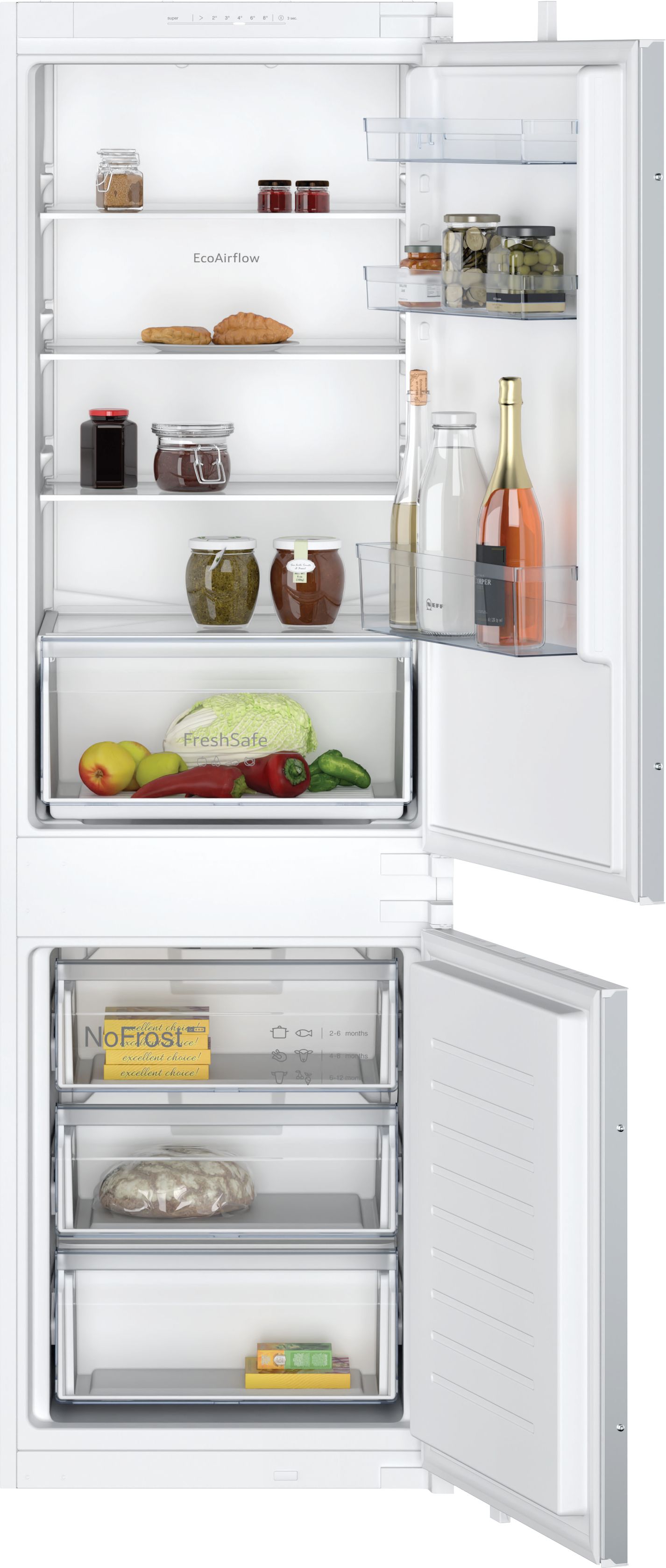 NEFF N30 Built in Bottom Freezer - NoFrost 60/40 Split