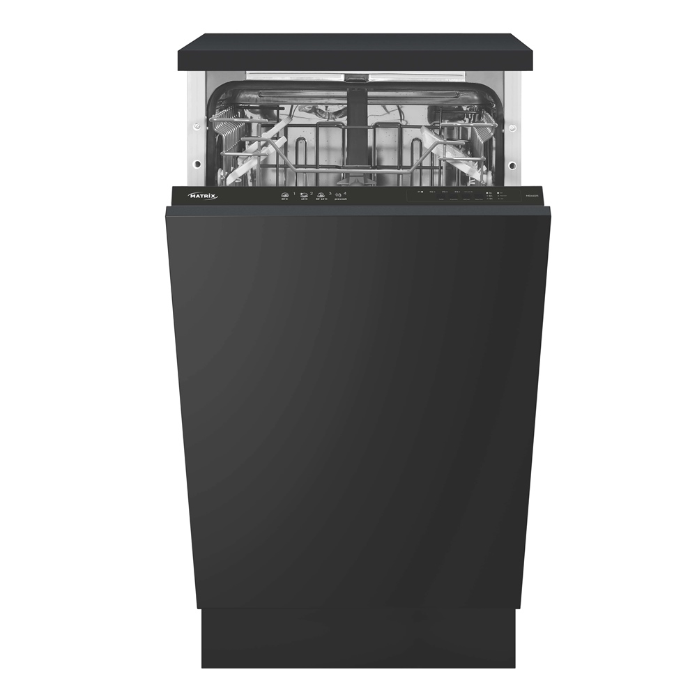 45cm int dishwasher, 10 place settings, 4 progs