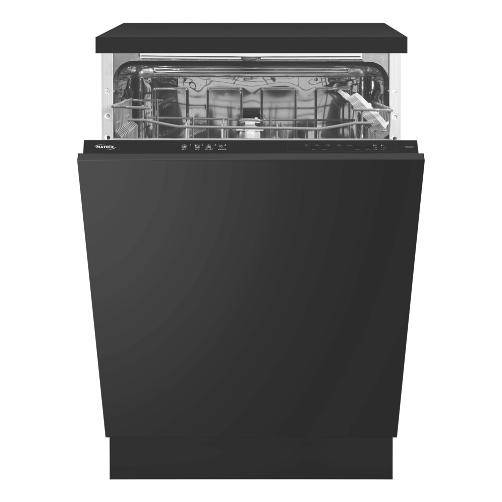 60cm int dishwasher, 12 place settings, 4 progs