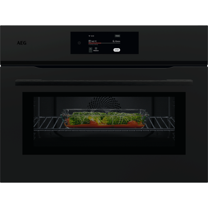 AEG 8000 Compact MealAssist Combiquick Combi Oven - Matt Black