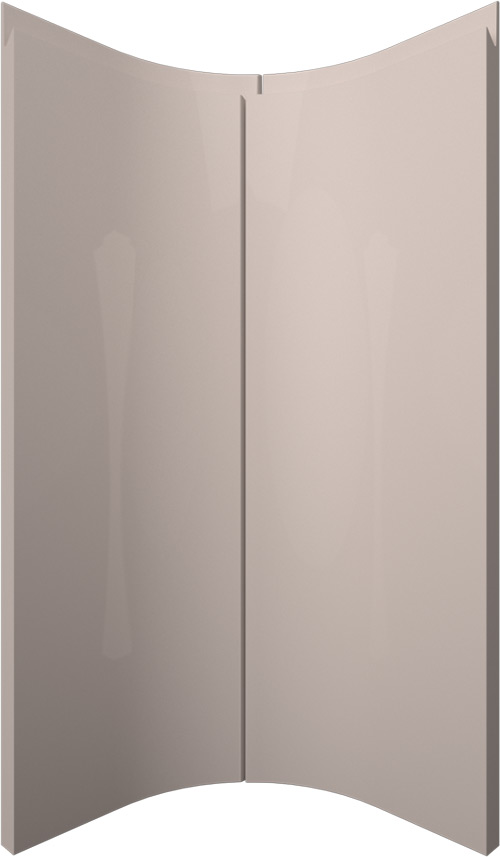 715 x 512mm - Internal Curved (Concave) Door - For Use With 600 x 600mm Carcase image