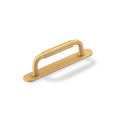 H & H Okus Pull Handle with Backplate BSB 96m