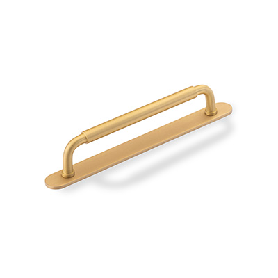 H & H Okus Pull Handle with Backplate BSB 160