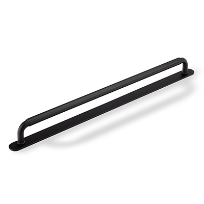 H & H Okus Pull Handle with Backplate MBL 448