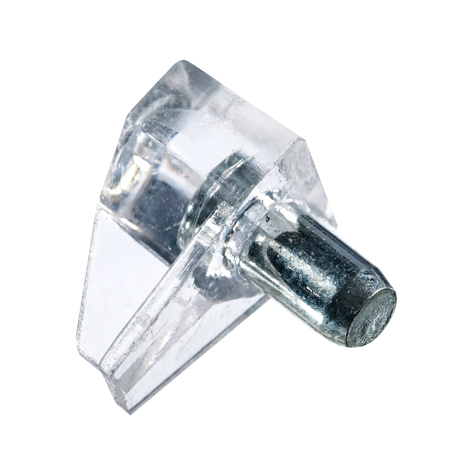 Set of 4 Shelf Supports - Clear Metal Pin