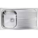 Lesina 160 - Reversible Stainless Steel - Single Bowl Sink 