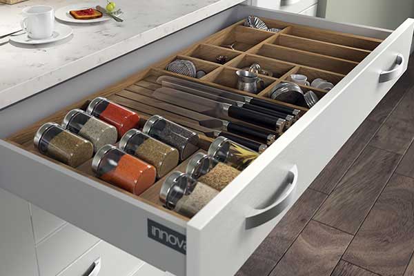 Cutlery Inserts Diy Kitchens, Wooden Cutlery Tray 800mm