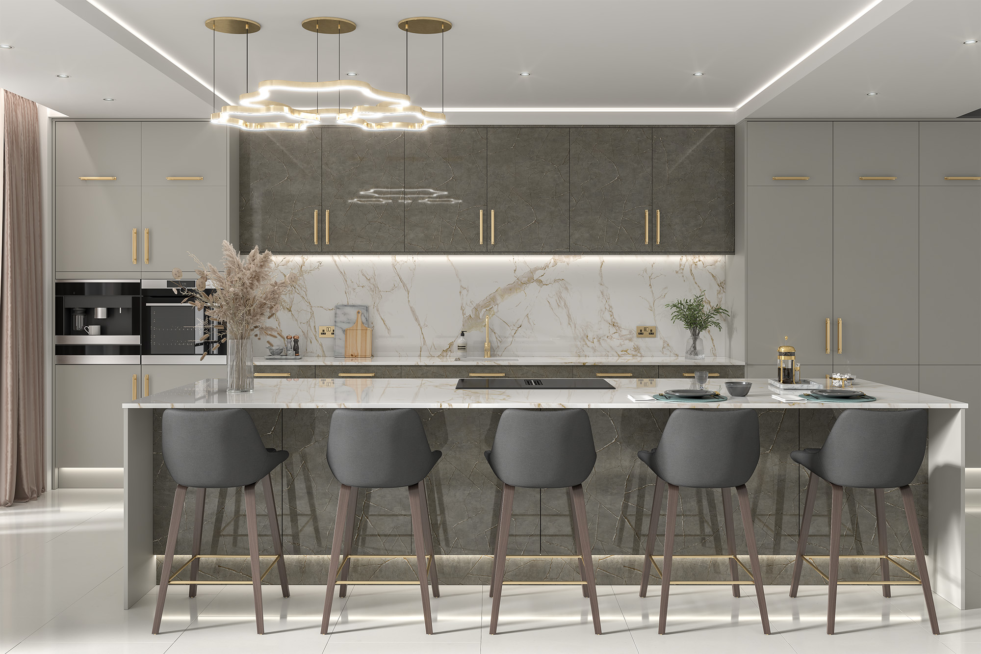 Palazzo Gloss Gold Basalt