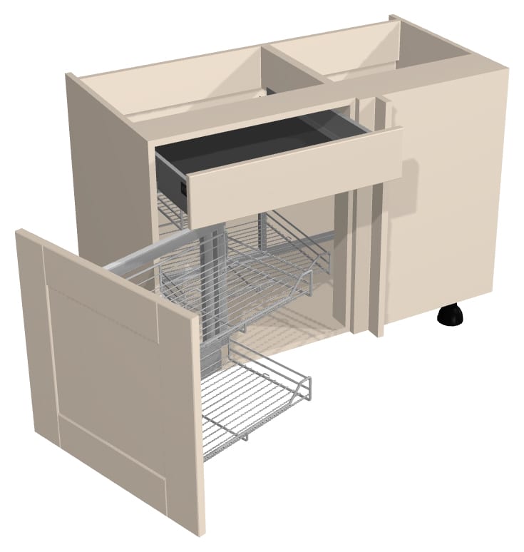 1100mm Drawerline Magic Corner Base Unit